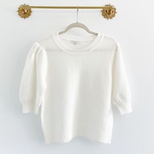 Z Supply | Sweaters | Z Supply Cassandra White Short Sleeve Wool Alpaca  Sweater | Poshmark